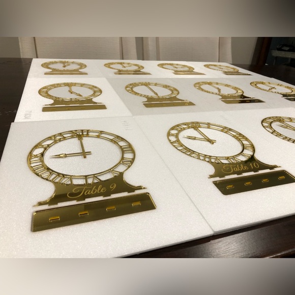 Party Supplies Wedding Decor Gold Clock Table Numbers 112 Poshmark
